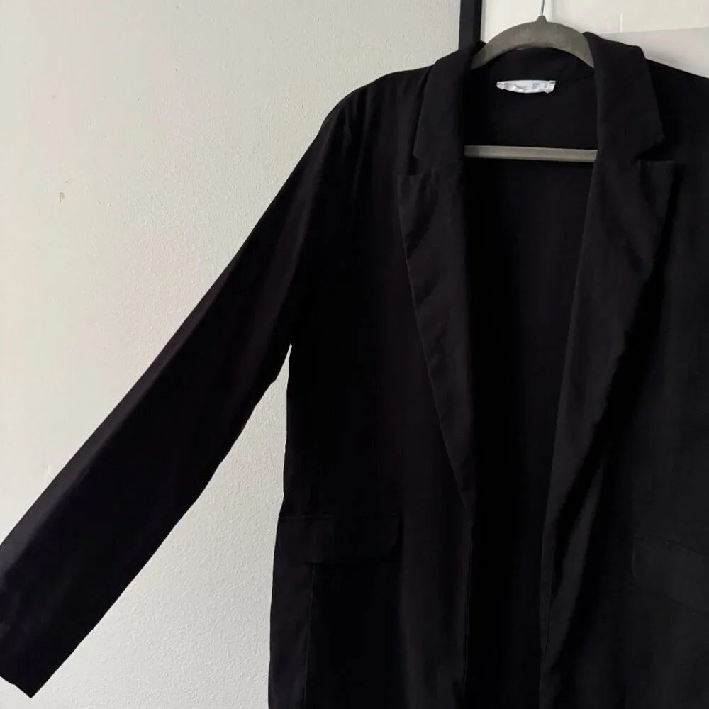 Primark | EUC Oversized Relaxed Fit Blazer Jacket in Black Size 8